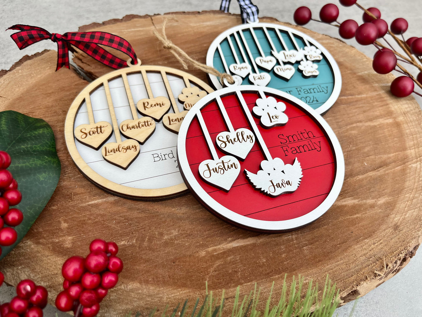 1-10 Family Christmas Ornament