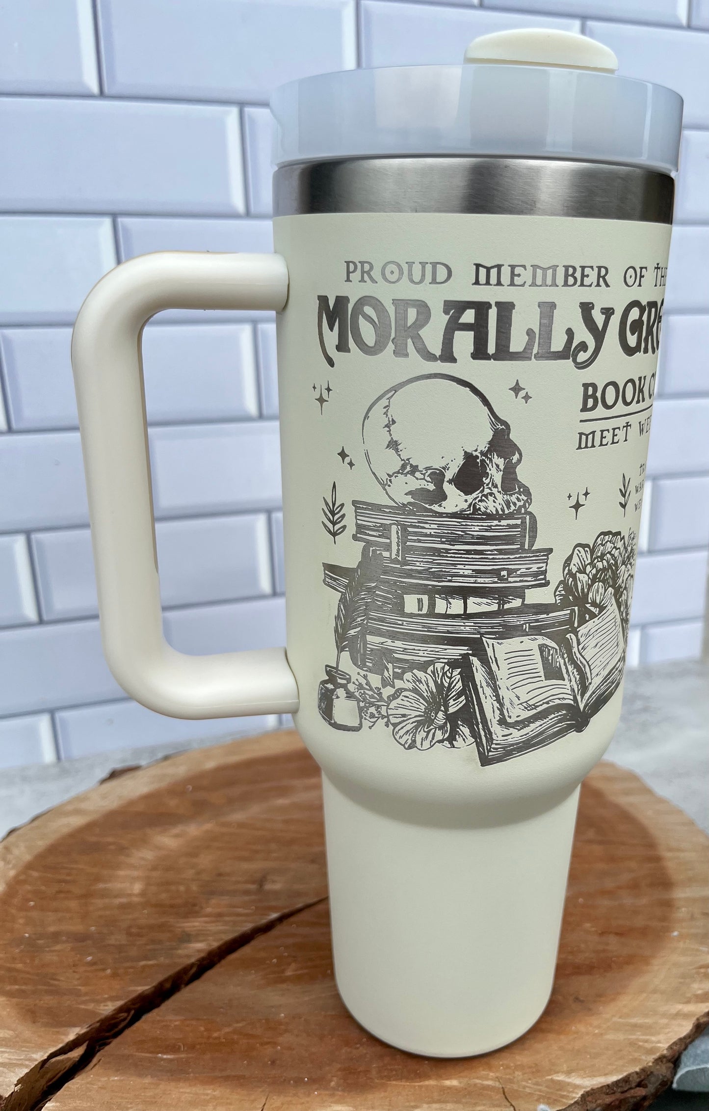 Morally Grey Book Club Tumbler