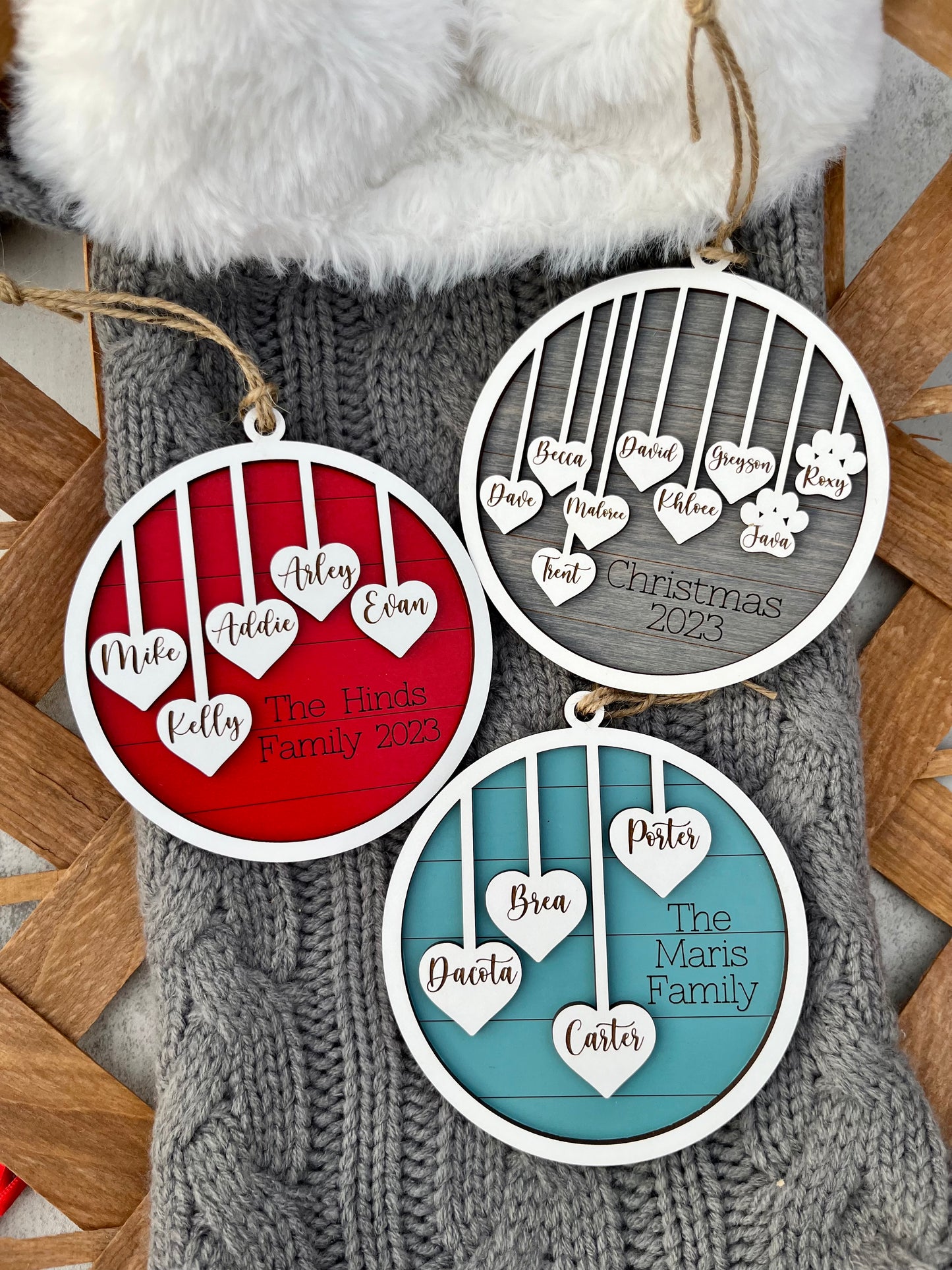1-10 Family Christmas Ornament