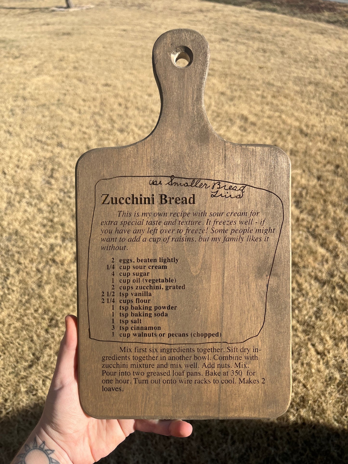 Handwritten Recipe Board