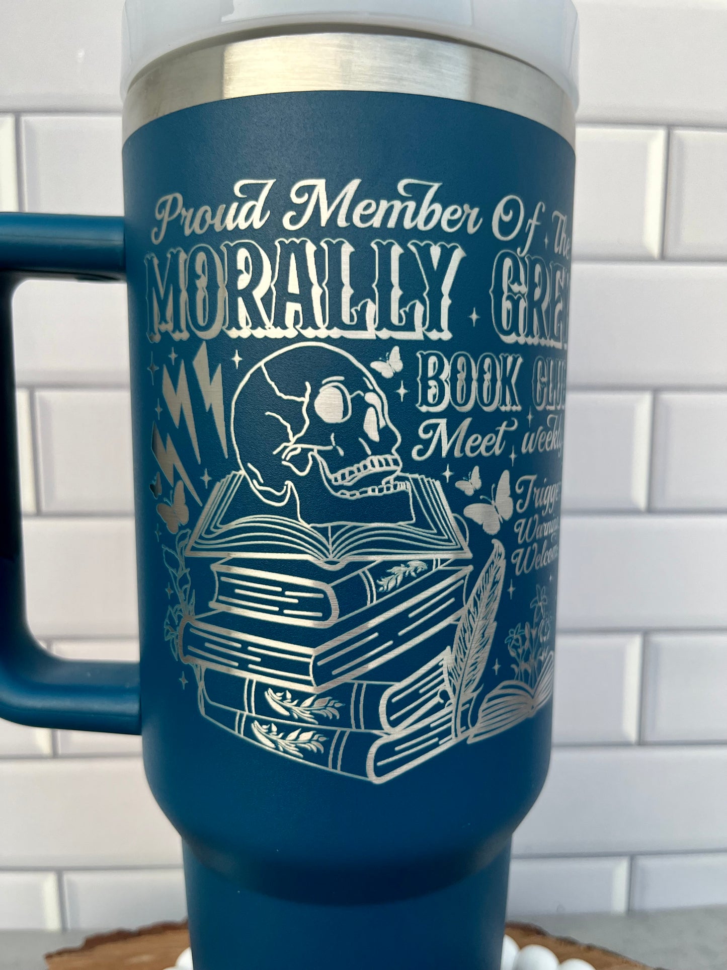 Morally Grey Book Club Tumbler