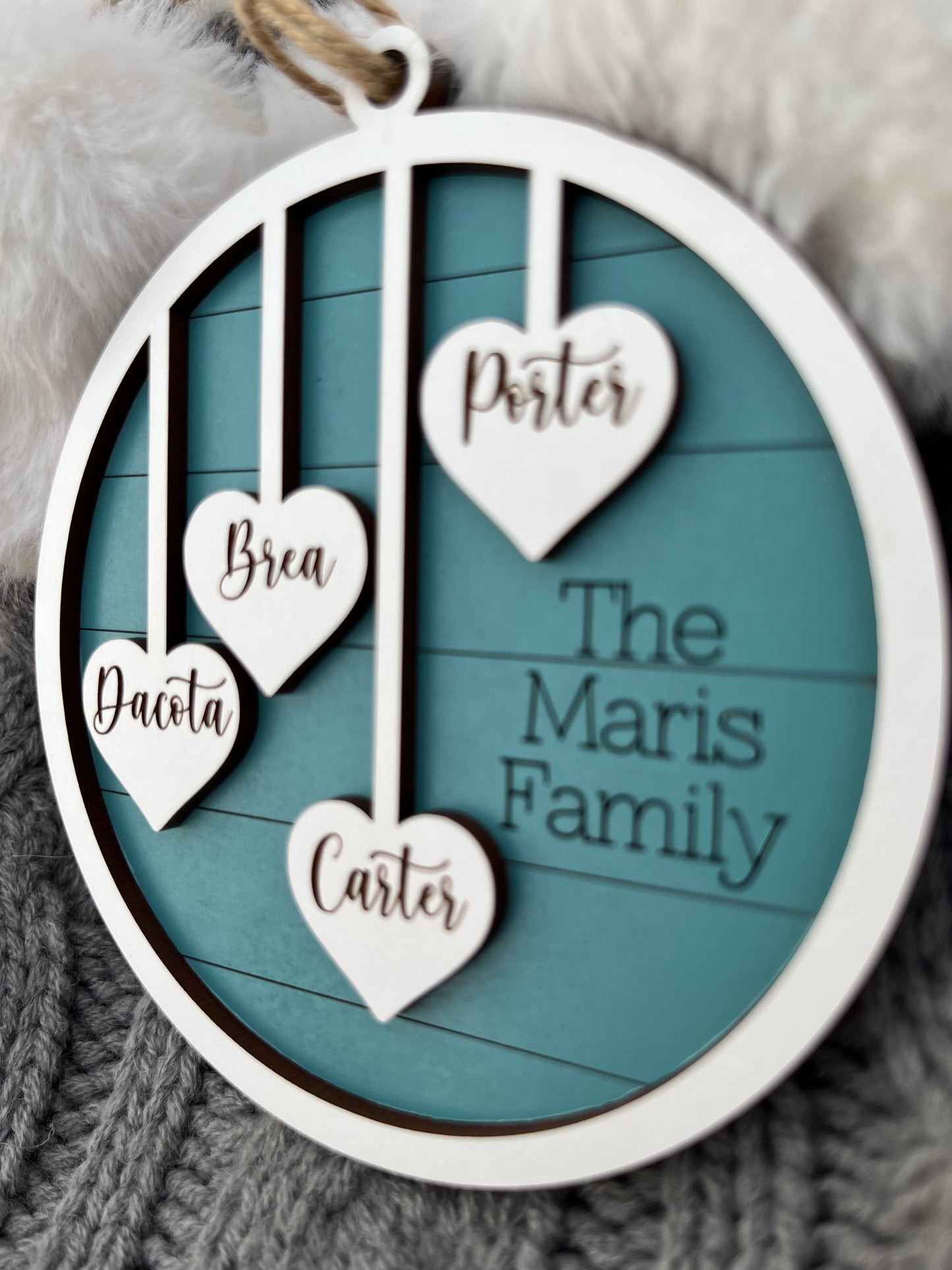 1-10 Family Christmas Ornament