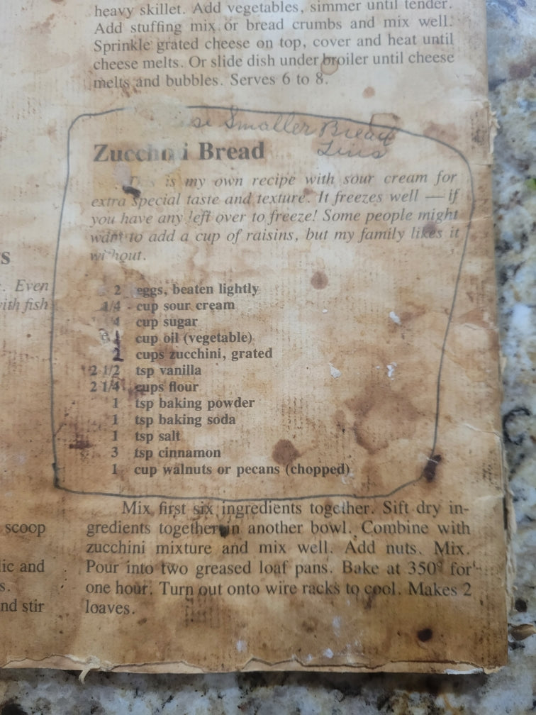 Handwritten Recipe Board