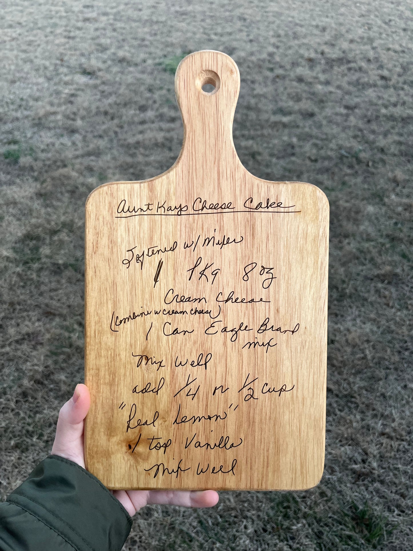 Golden Oak Recipe Board