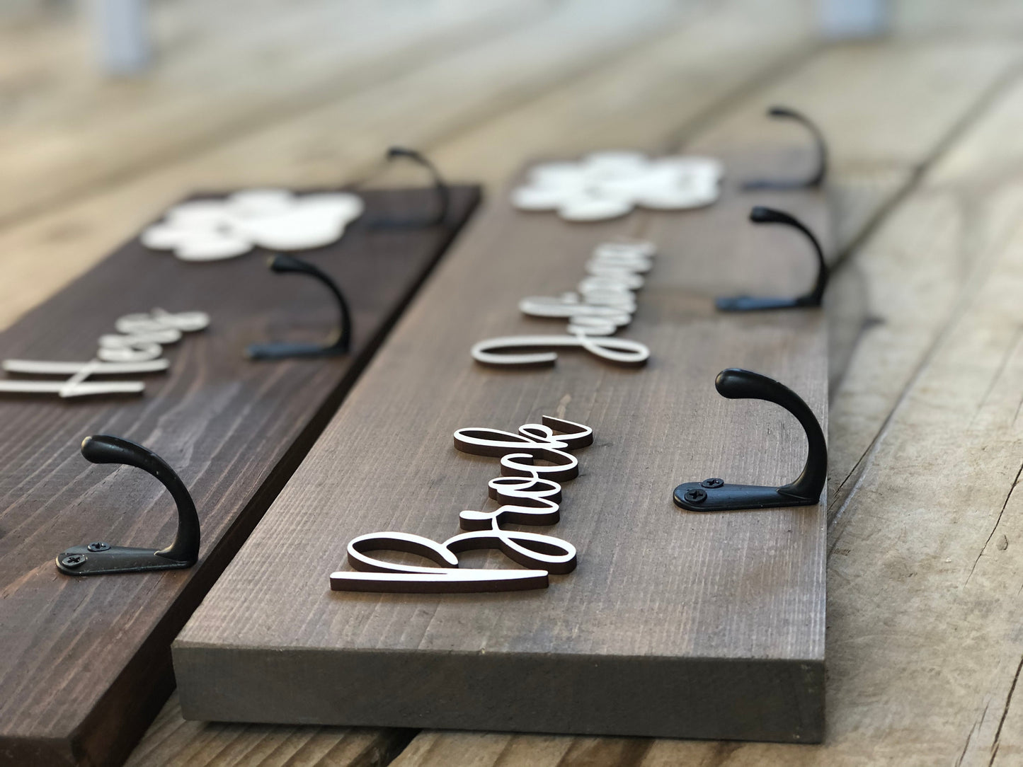 Personalized His Hers Key Holder | Dog Leash Holder