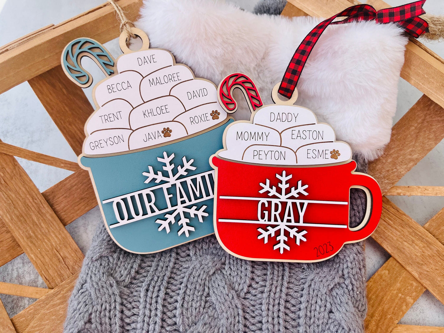 Up to 11 Names | Family Christmas Ornament Personalized