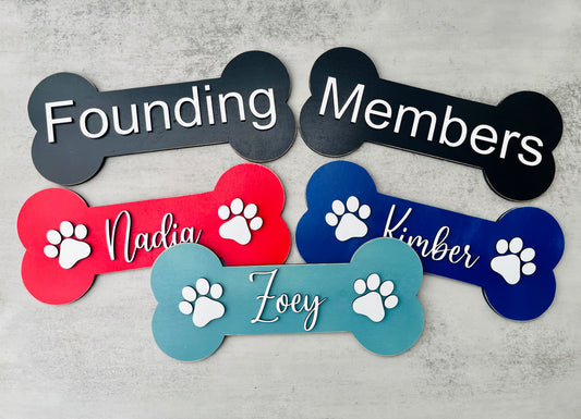 Large Personalized Dog Bone Name Sign