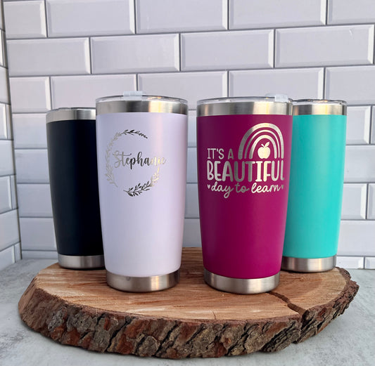 20 oz Tumblers - Flip Top with Straw Hole