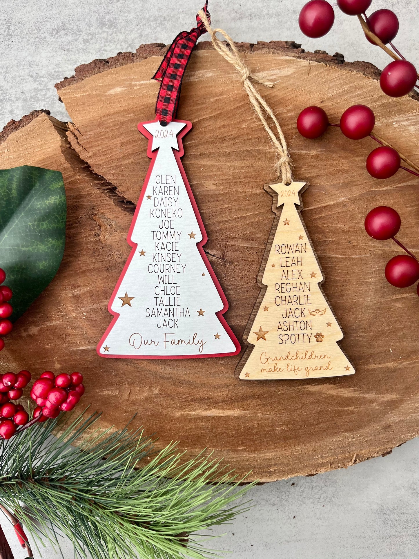 Large Family Christmas Ornament | up to 36 names