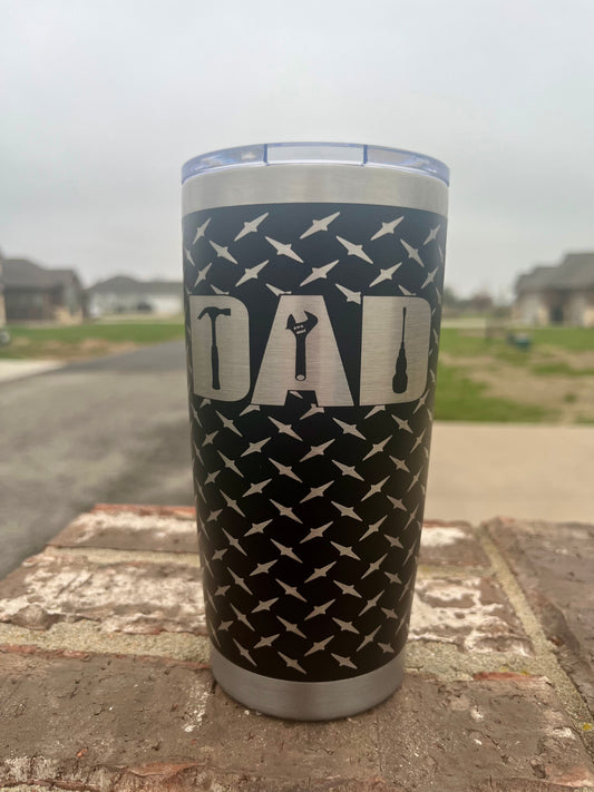 Dad tumbler with tool wrap - 20 Oz 