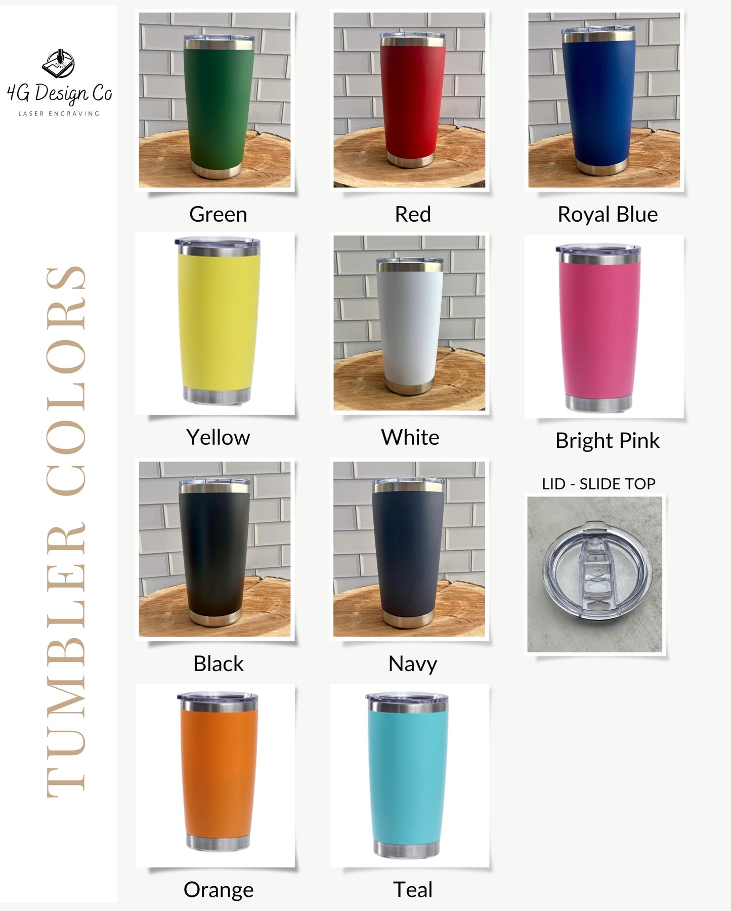 20 Oz Tumbler with Slide Lid | Men, Women, Logo