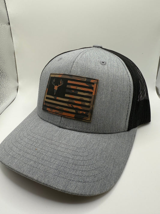 Camo Deer Flag Hat - Ready to Sell