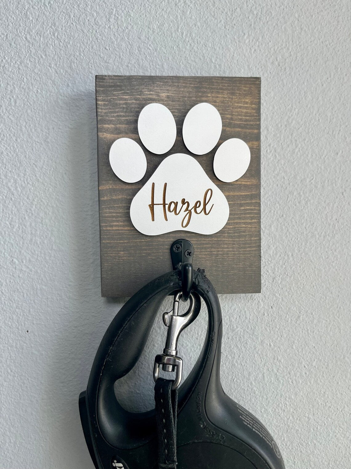 Small Personalized Dog Leash Holder