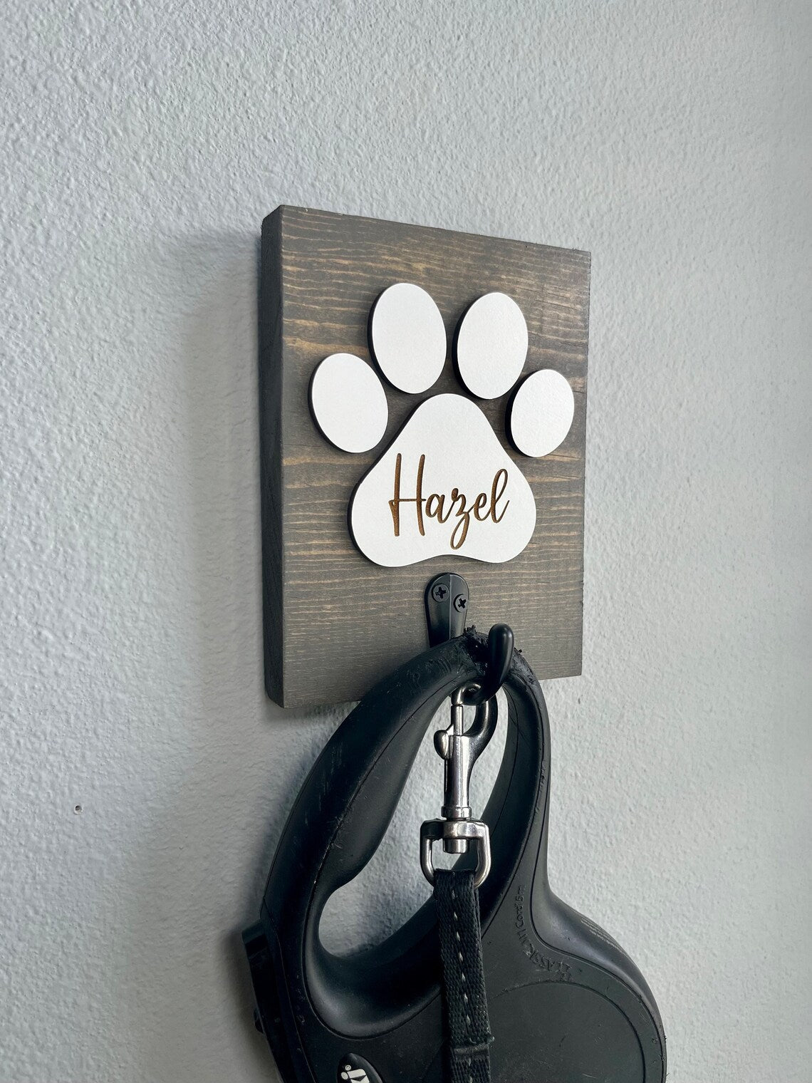 Small Personalized Dog Leash Holder