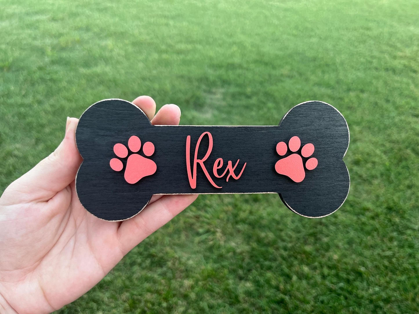 Small Personalized Dog Bone Name Sign