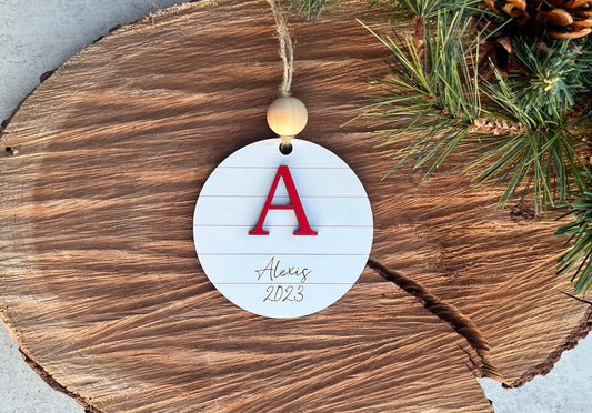 Family Name Ornament | Farmhouse Christmas Ornament