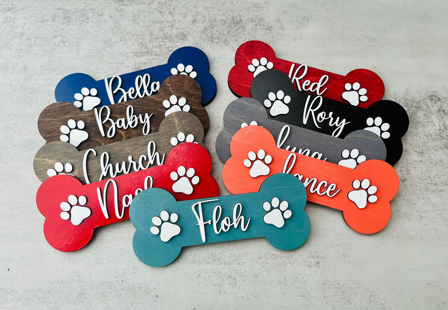 Small Personalized Dog Bone Name Sign